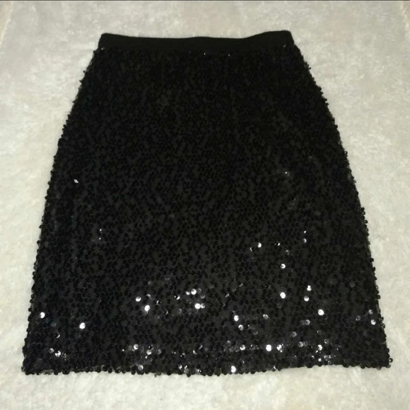 Black Sequin Skirt - Picture 1 of 5